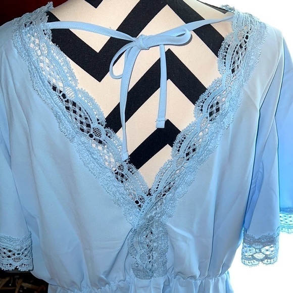 BEAUTIFUL Blue Blouse 2X NWOT - Picture 3 of 4